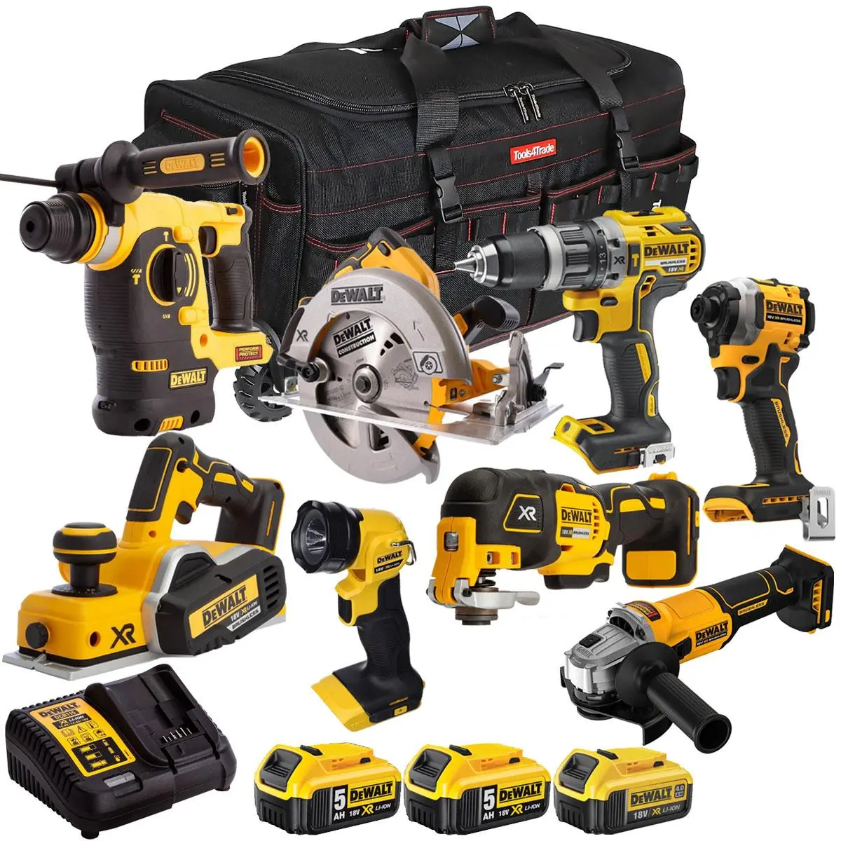 Dewalt 18V 8 Piece Combo Kit With 3 X Batteries & Charger T4tkit-2043 1