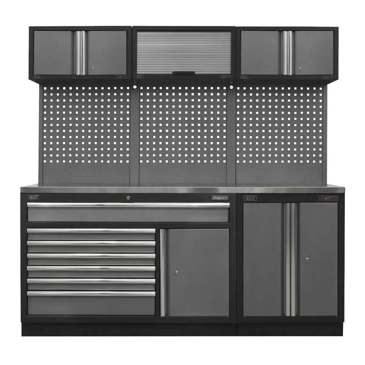 Sealey Apmsstack11ss Superline Pro 2.04M Storage System Stainless Steel Worktop 1