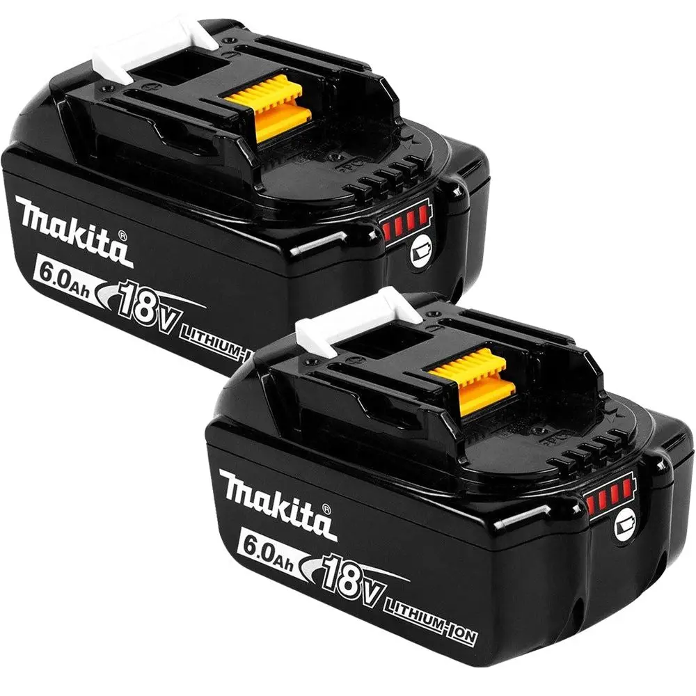 Makita Bl1860b X 2 18V Lxt Li-Ion 6.0Ah Genuine Battery 197422-4 Pack Of 2 1