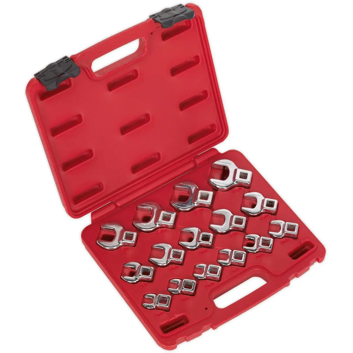 Sealey Ak59891 Crow's Foot Open-End Spanner Set 3/8"Sq Drive 15Pc 1