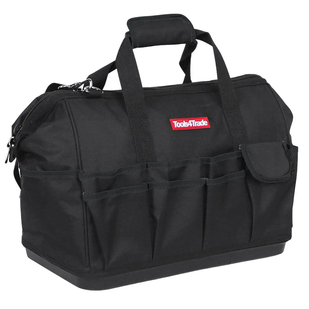 Tools4trade 18" (45Cm) Tool Bag With Multi-Pockets & Hard Base - Black 1