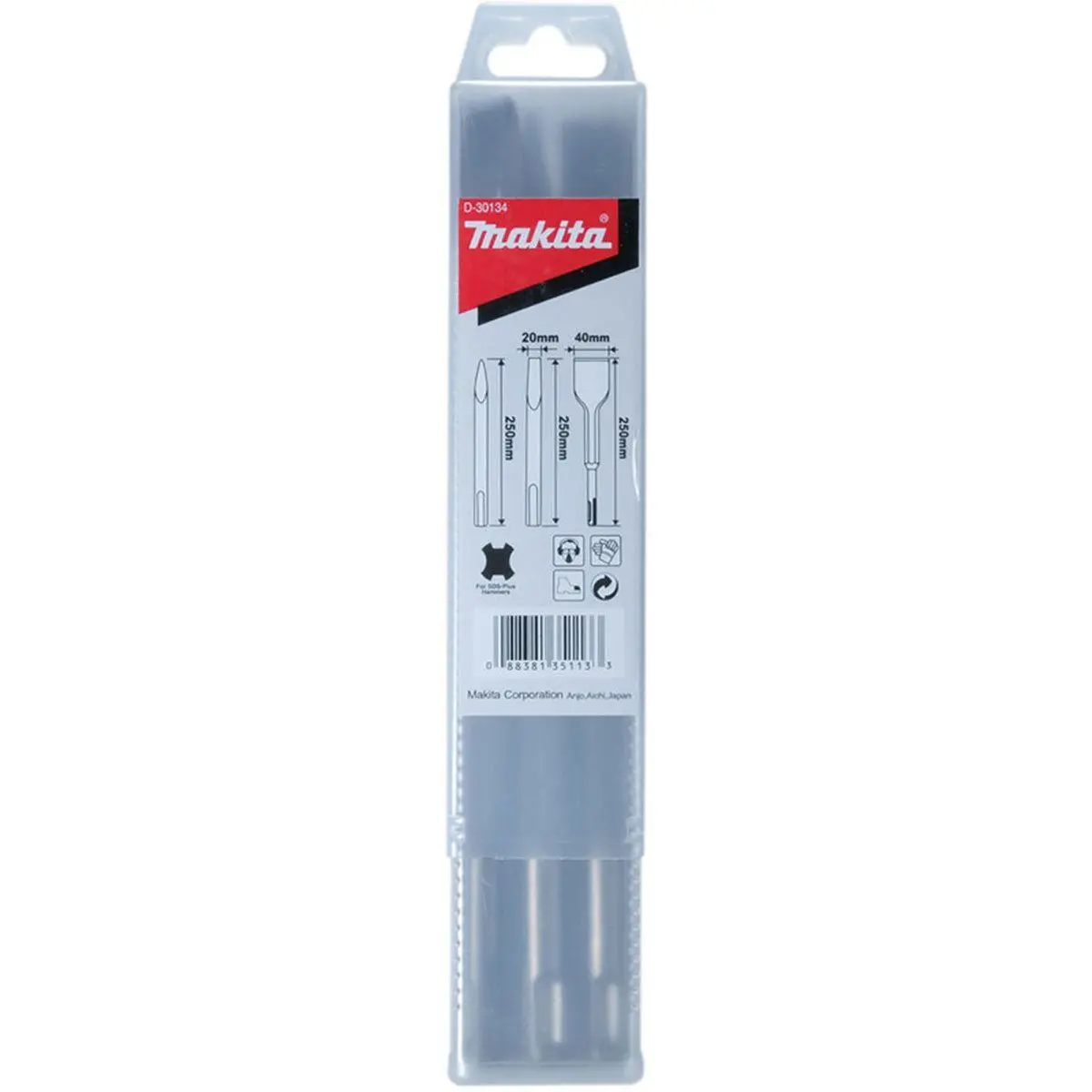 Makita D-30134 Sds Plus Chisel Set Of 3 Piece 2