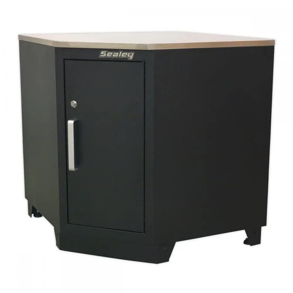 Sealey Apms19 Stainless Steel Corner Worktop 930Mm 1