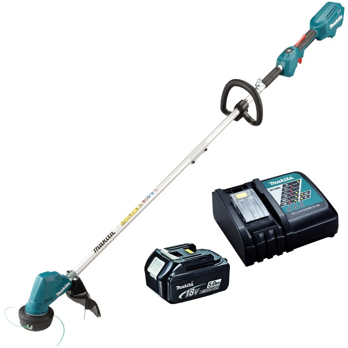 Makita Dur192lrt 18V Lxt Brushless 30Cm Line Trimmer With 1 X 5.0Ah Battery & Charger 1