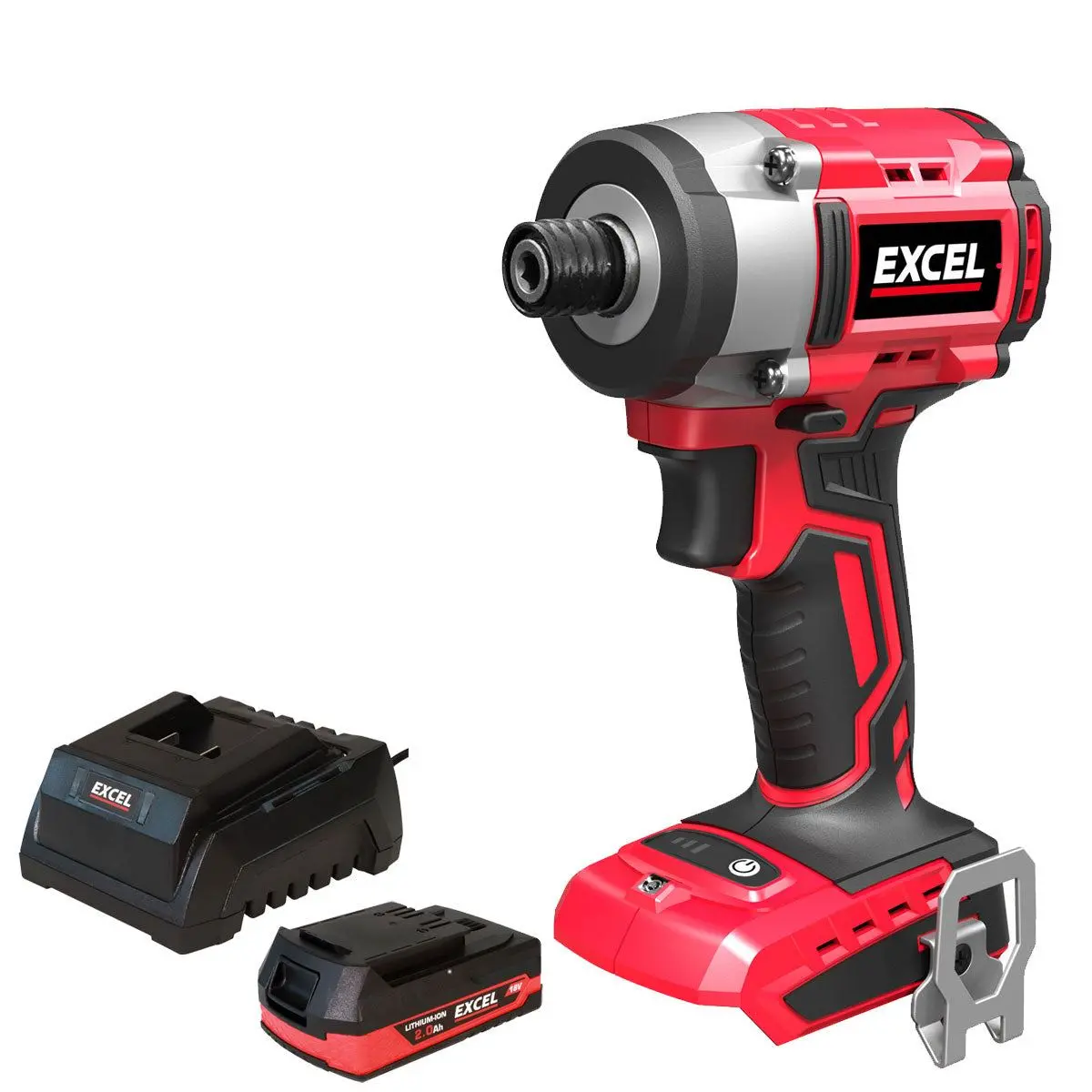 Excel 18V Cordless Brushless Impact Driver With 1 X 2.0Ah Battery & Charger 1