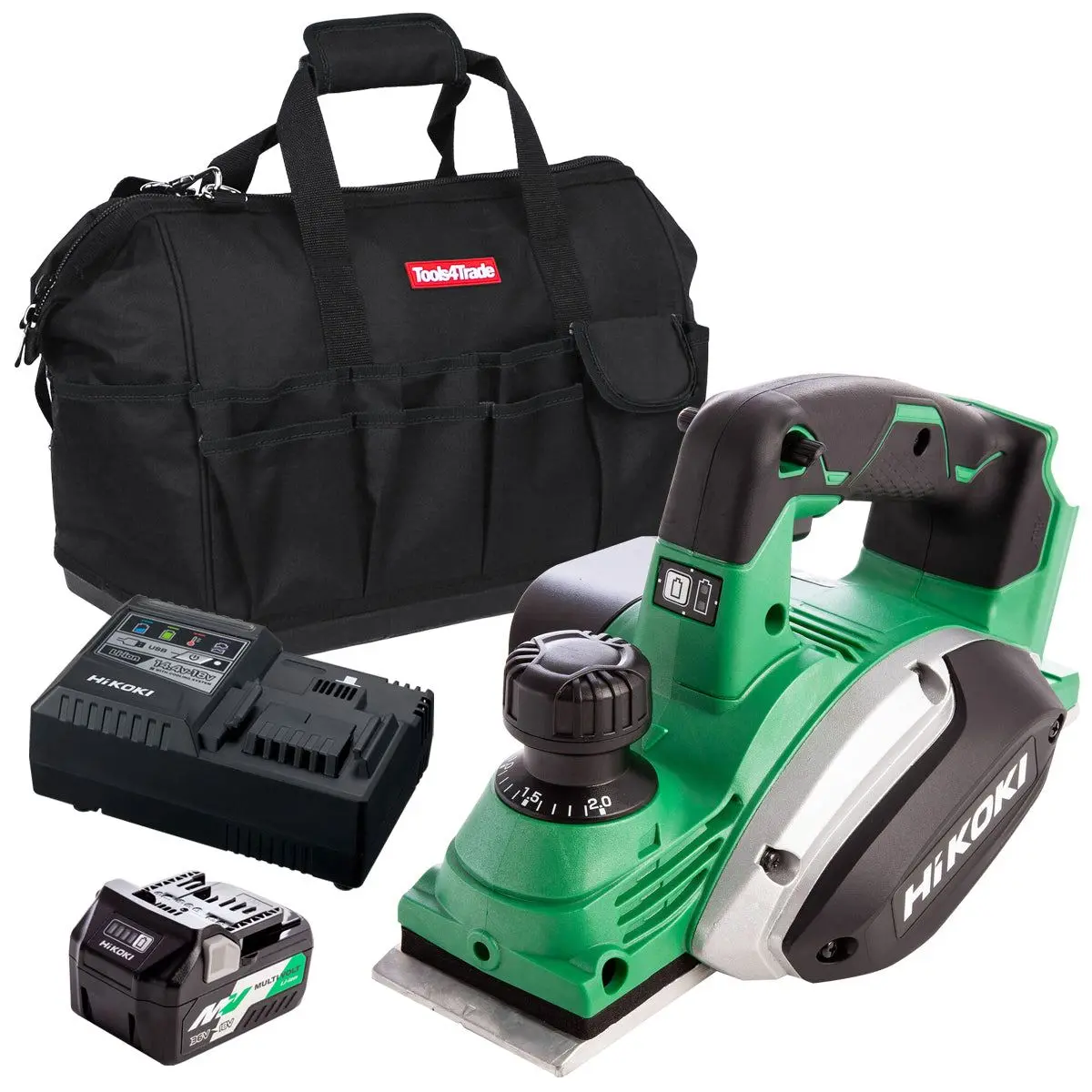 Hikoki P18dslw4z 18V Cordless 82Mm Planer With 1 X 2.5Ah/5.0Ah Battery Charger & Bag 1