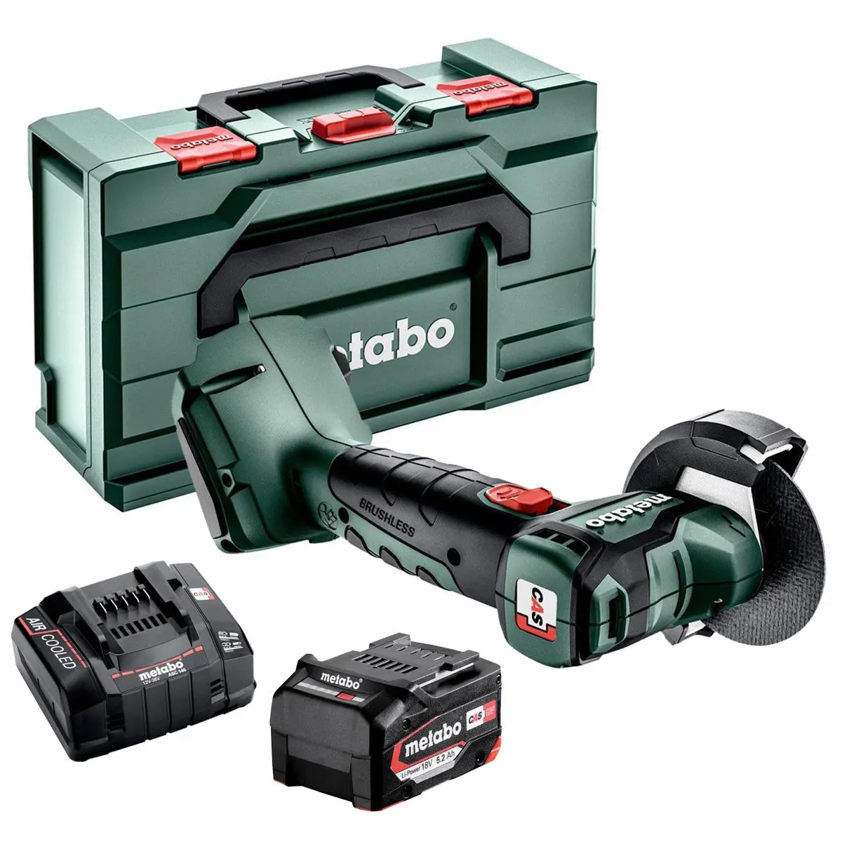 Metabo Cc 18 Ltx Bl 18V Brushless Angle Grinder With 1 X 5.2Ah Battery Charger & Case 1
