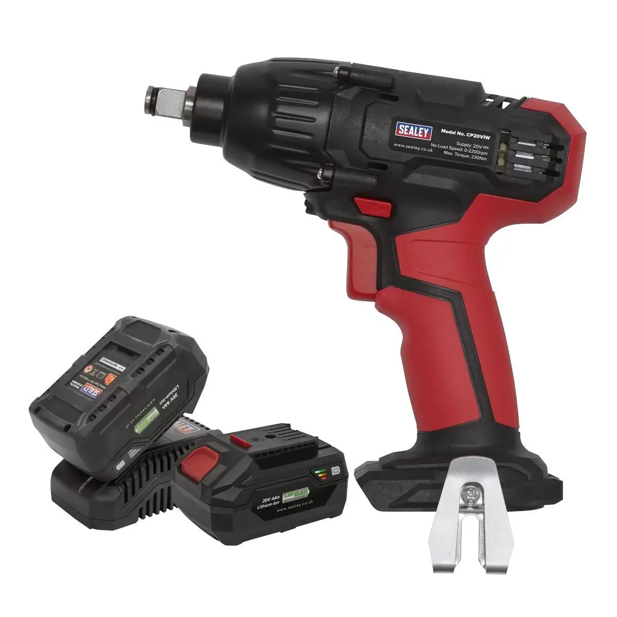 Sealey Cp20viwkit 20V Impact Wrench 1/2"Sq Drive 230Nm With 2 Batteries & Charger 2