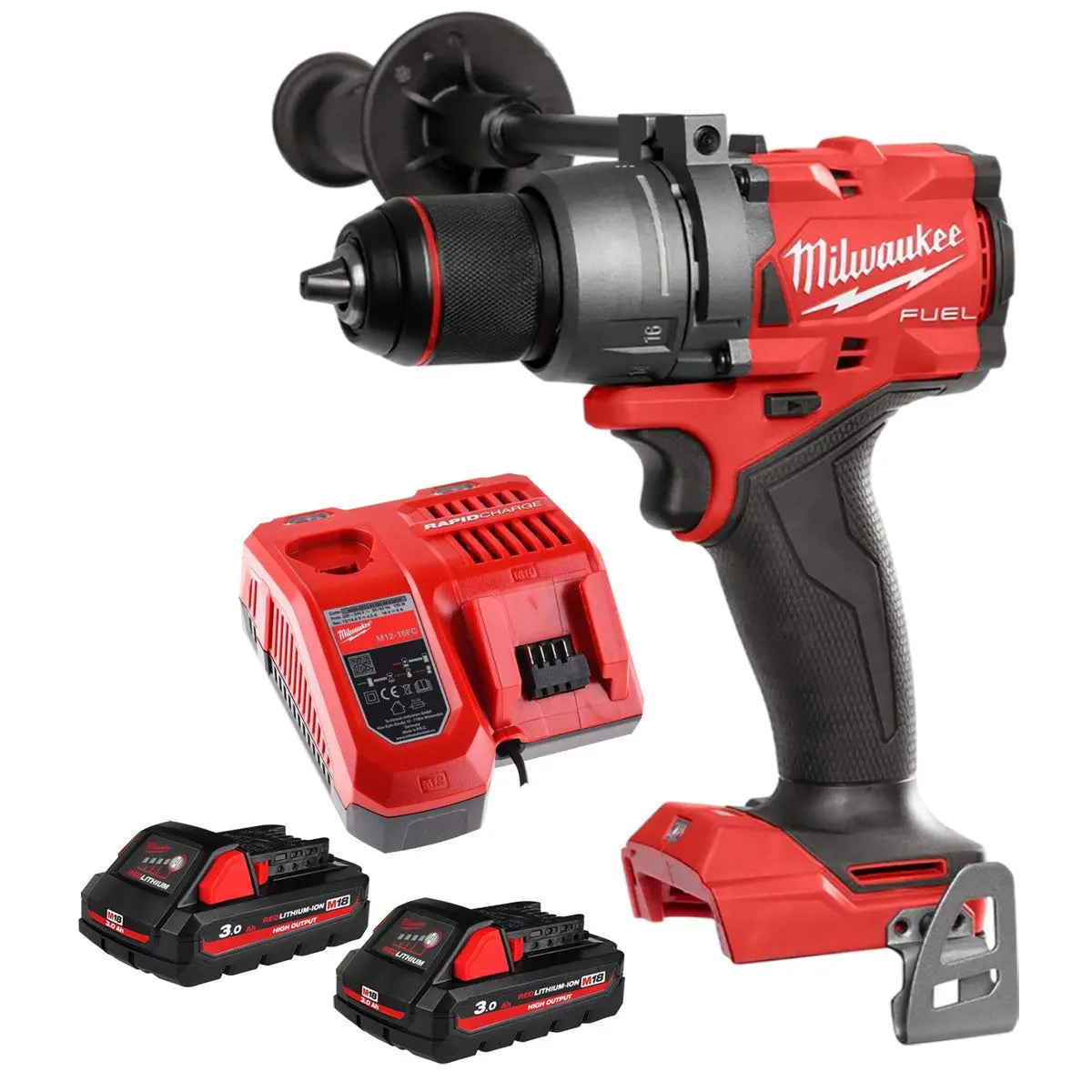 Milwaukee M18fpd3-0 18V Fuel Brushless Combi Drill With 2 X 3.0Ah Batteries & Charger 1