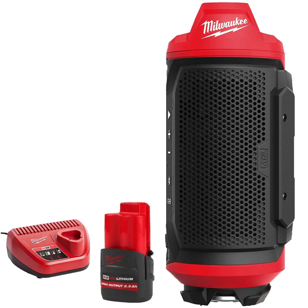 Milwaukee M12spejsg2-0 12V Bluetooth Jobsite Speaker With 1 X 2.5Ah Battery & Charger 1