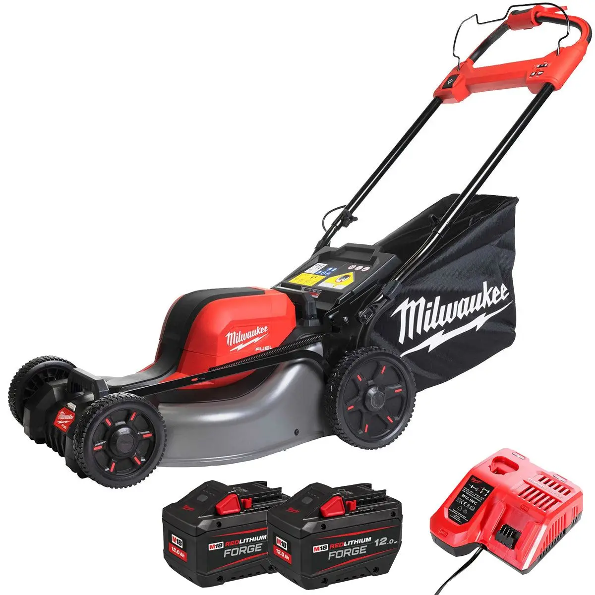 Milwaukee M18f2lm46-0 36V Fuel Brushless 46Cm Self Propelled Lawn Mower With 2 X 12.0Ah Battery & Charger 1