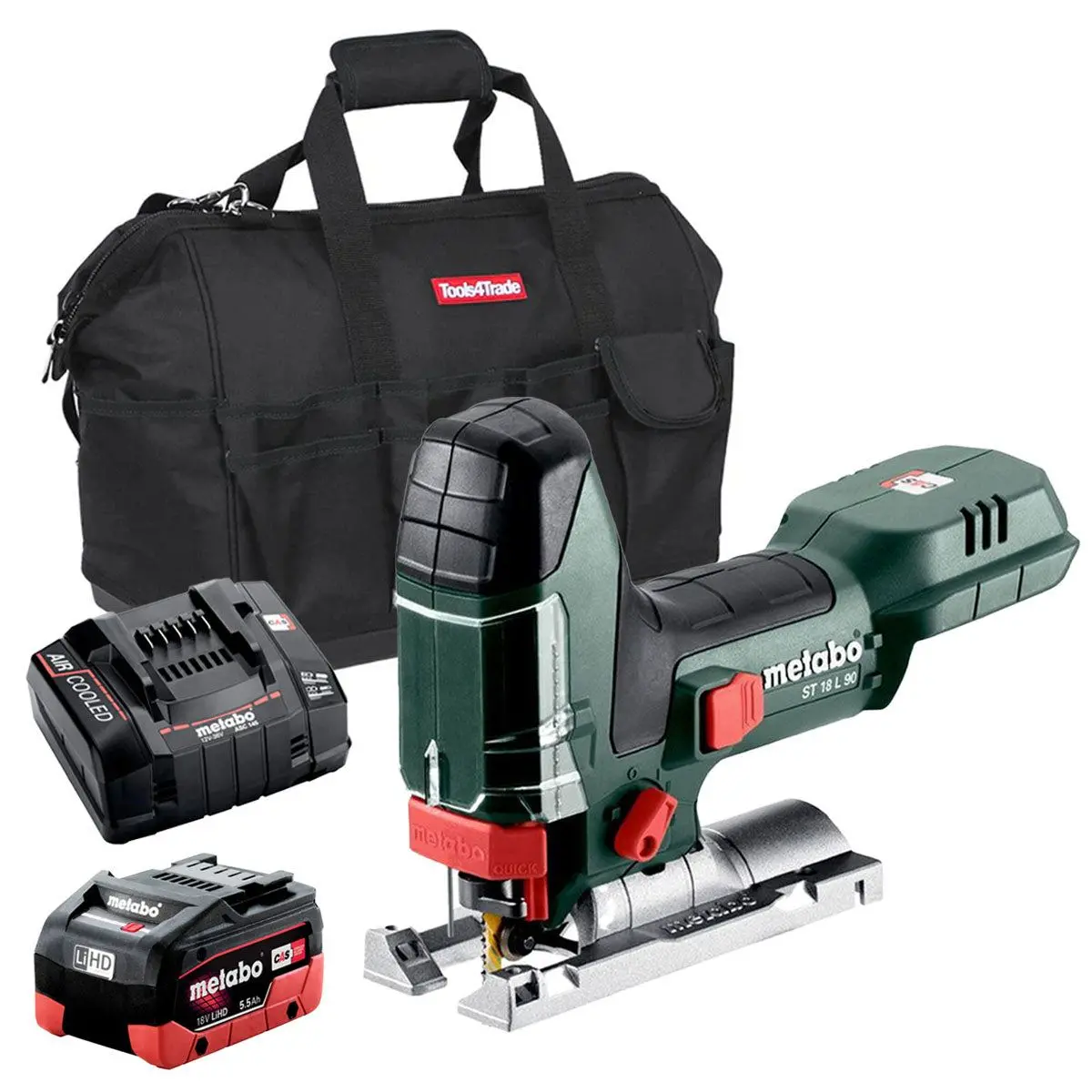 Metabo St 18 L 90 18V Body Grip Jigsaw With 1 X 5.5Ah Battery Charger & Bag 1