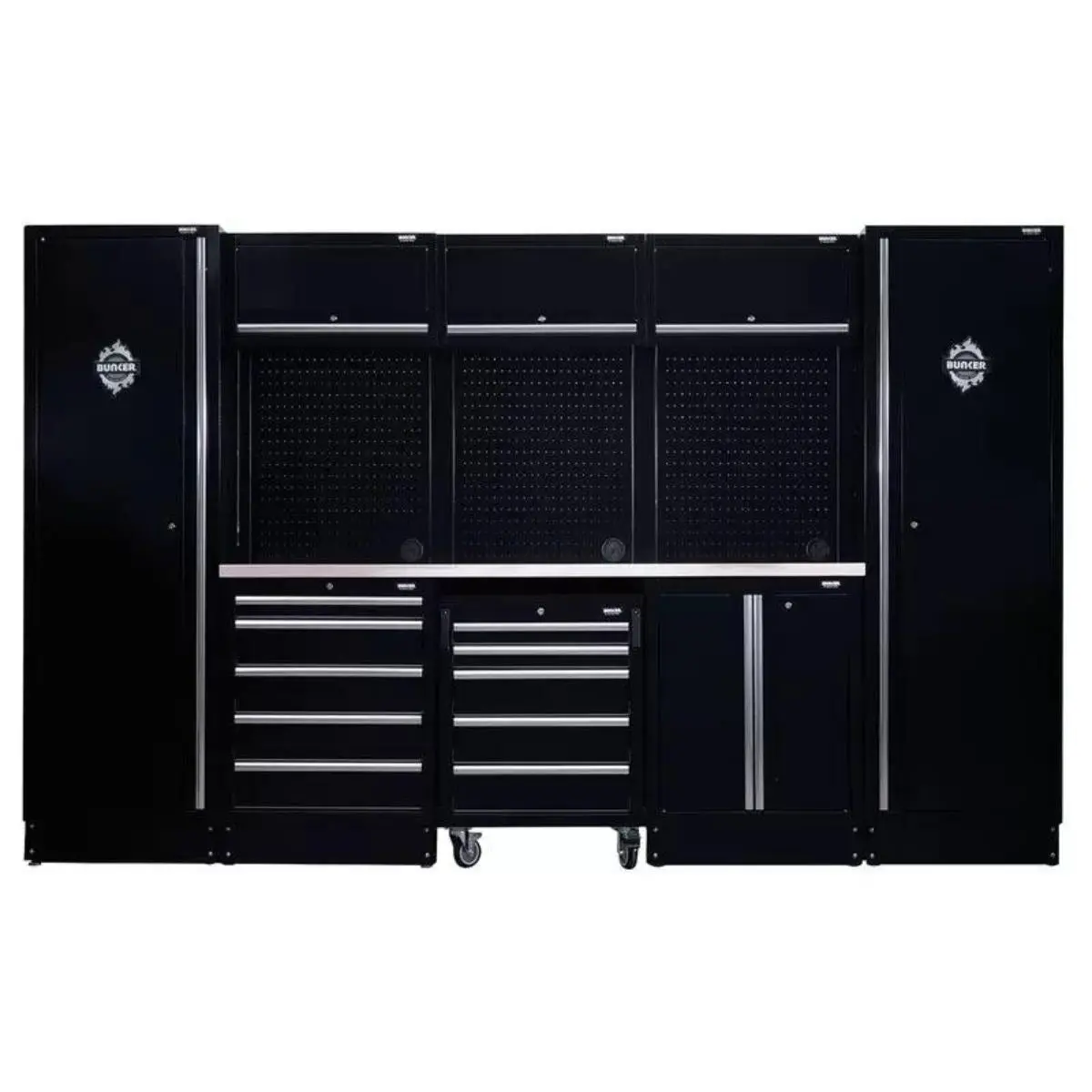 Draper Ms400combo/16B Bunker Modular Storage Combo With Stainless Steel Worktop 16 Piece 04402 1