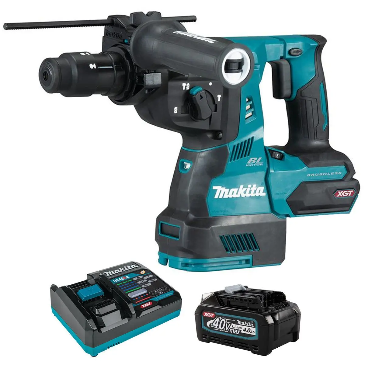Makita Hr004gz 40V Max Xgt Brushless Sds+ Rotary Hammer Drill With 1 X 4.0Ah Battery & Charger 1