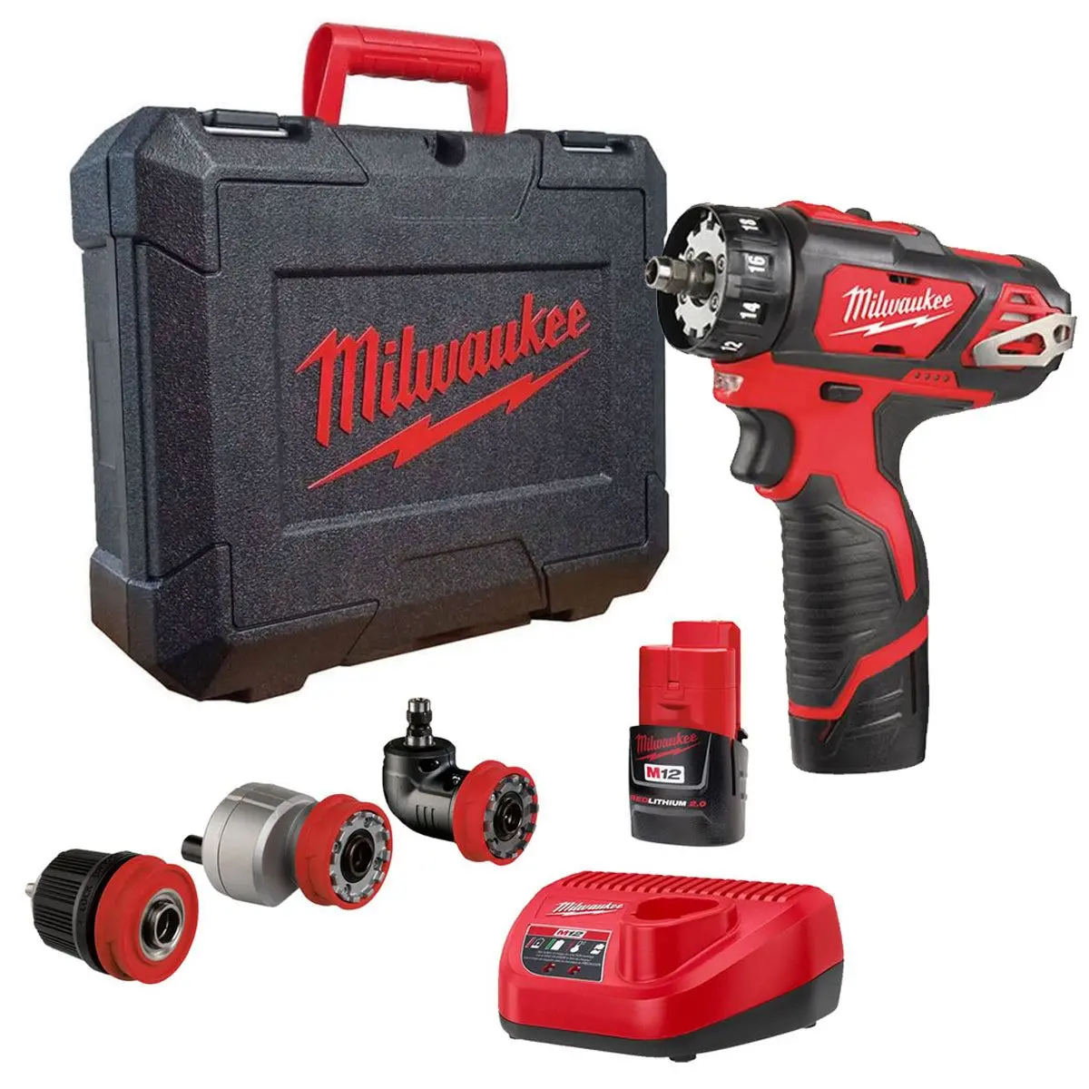 Milwaukee M12bddxkit-202C 12V Drill Driver With 2 X 2.0Ah Batteries, Charger & Case 4933447773 1