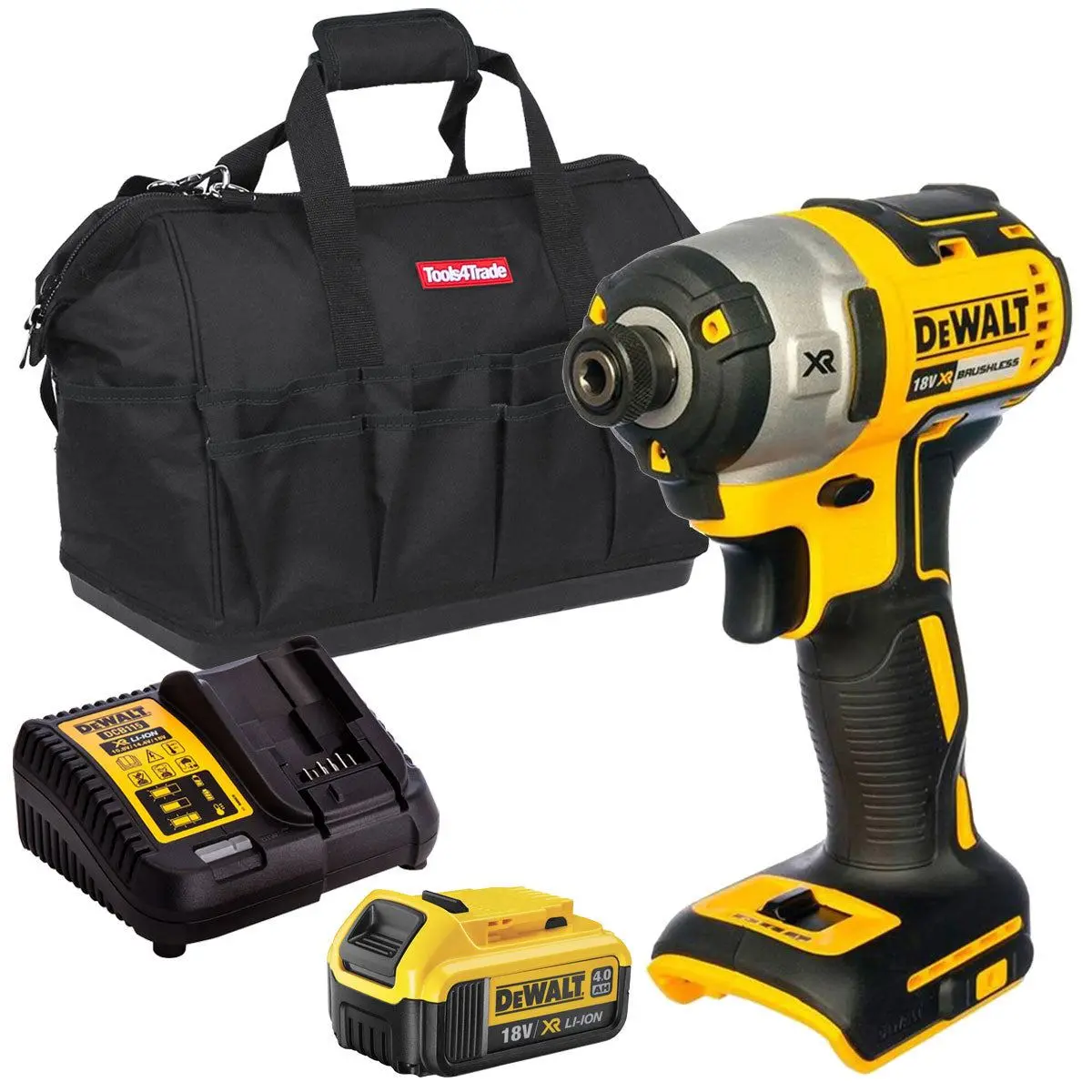 Dewalt Dcf887n 18V Brushless Impact Driver With 1 X 4.0Ah Battery & Charger In Bag 1