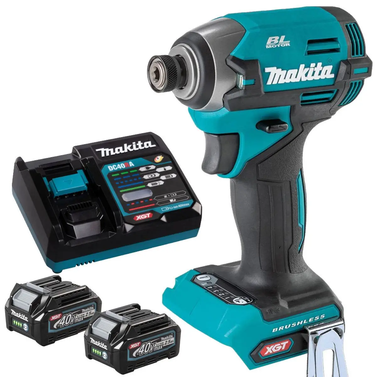 Makita Td003gz 40V Brushless Impact Driver With 2 X 2.5Ah Battery & Charger 1