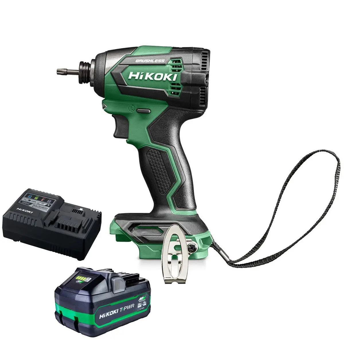 Hikoki Wh18dew2z 18V Brushless Impact Driver With 1 X 4.0Ah/8.0Ah Battery & Charger 1