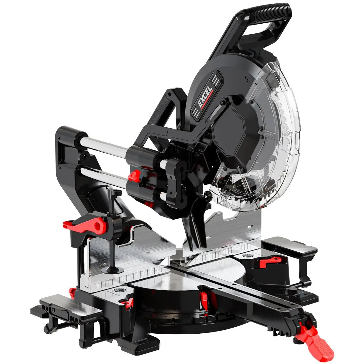 Excel 305Mm Sliding Mitre Saw 240V/2000W With Led Light & Universal Stand 2