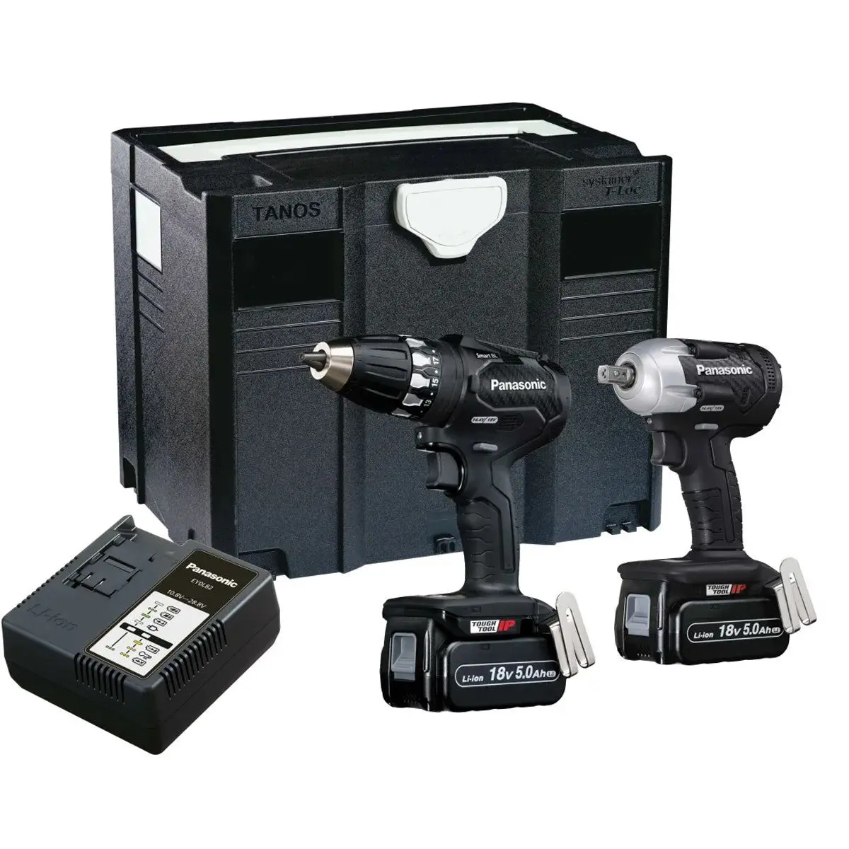 Panasonic Panc232lj Eyc232lj 18V Twin Pack 2 X 5.0Ah Li-Ion Batteries & Charger With Case 1