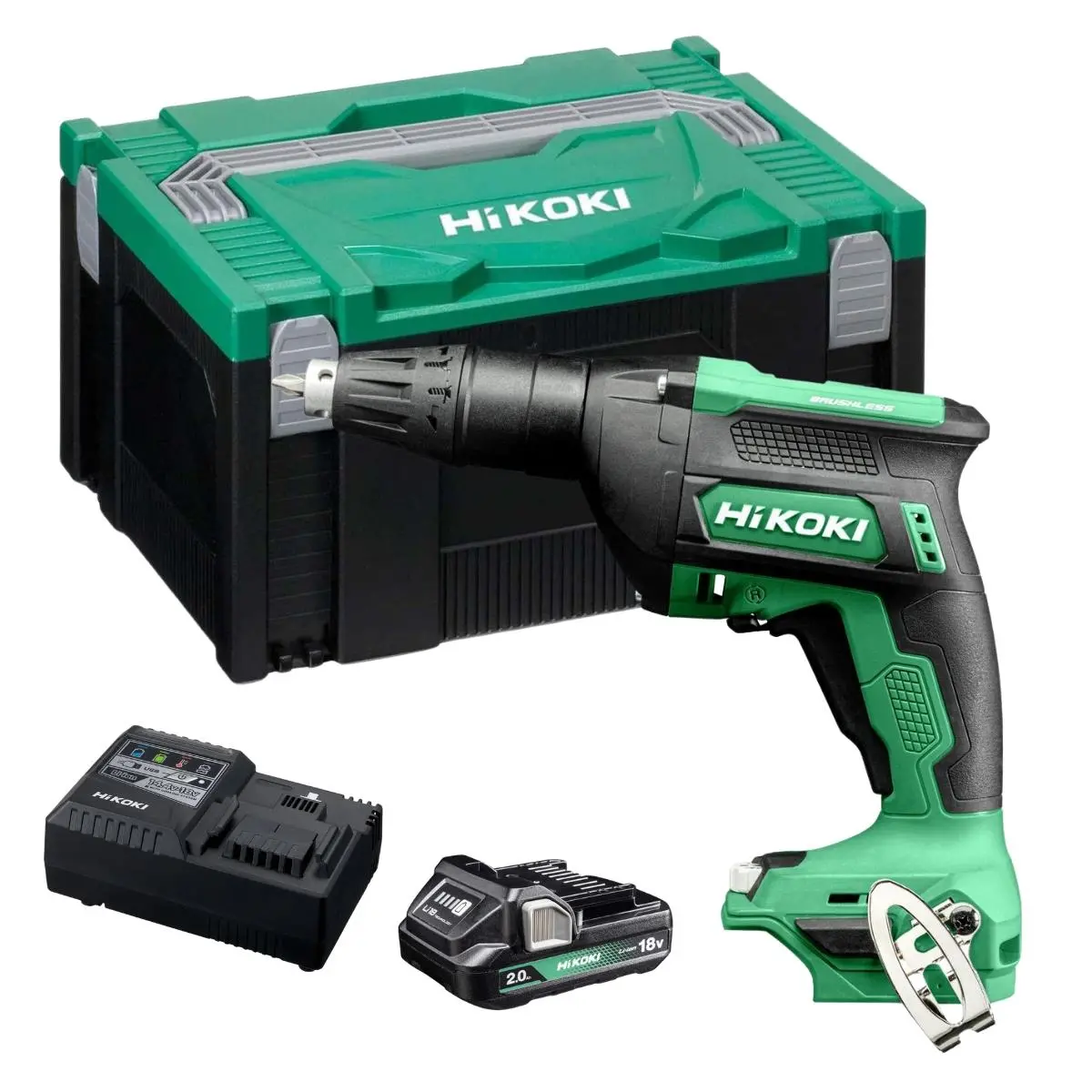 Hikoki W18daw2z 18V Brushless Drywall Screwdriver With 1 X 2.0Ah Battery Charger & Case 1