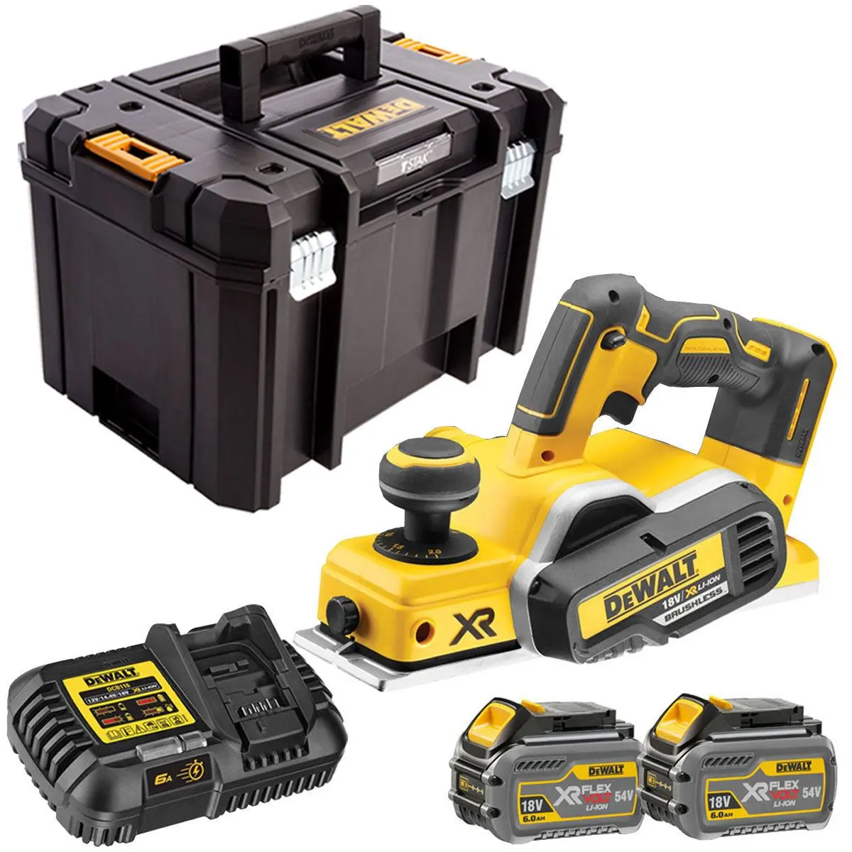Dewalt Dcp580t2 18V Brushless Planer With 2 X 6.0Ah Batteries & Charger In Case 1