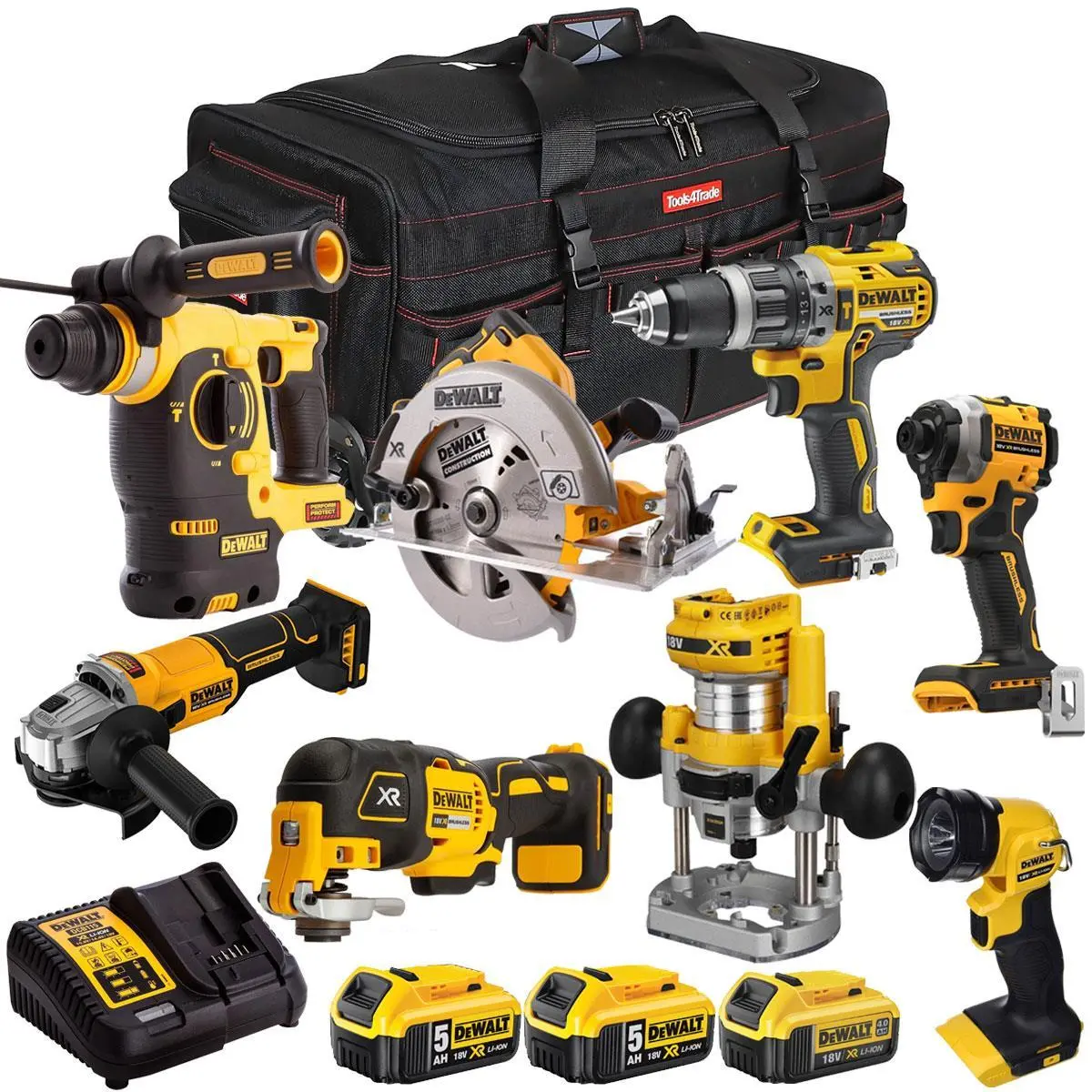 Dewalt 18V 8 Piece Combo Kit With 3 X Batteries & Charger T4tkit-2029 1