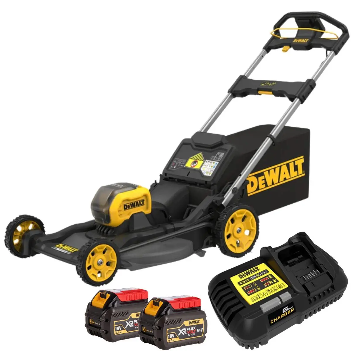 Dewalt Dcmwp500n-Xj 54V Xr Flexvolt Brushless 53Cm Lawn Mower With 2 X 6.0Ah Battery & Charger 1