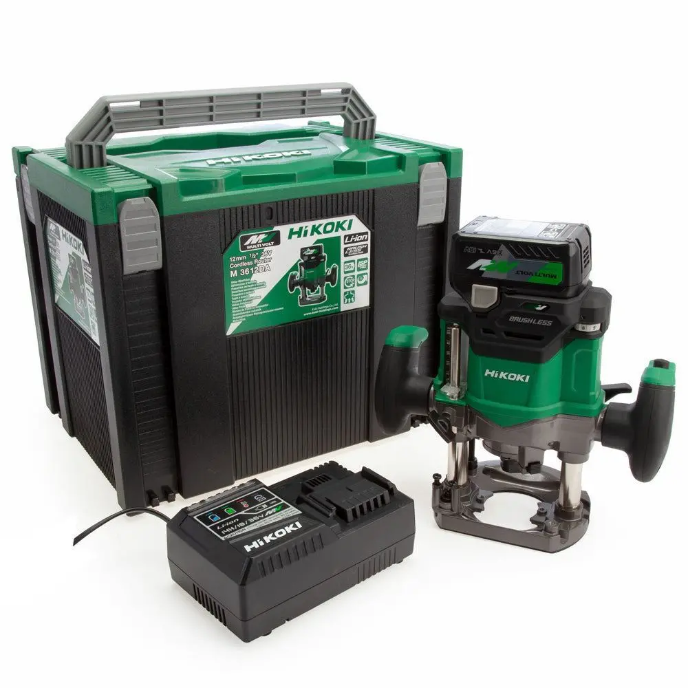 Hikoki M3612dajpz 36V Brushless 1/2" Router With 1 X 2.5Ah Battery Charger & Case 1
