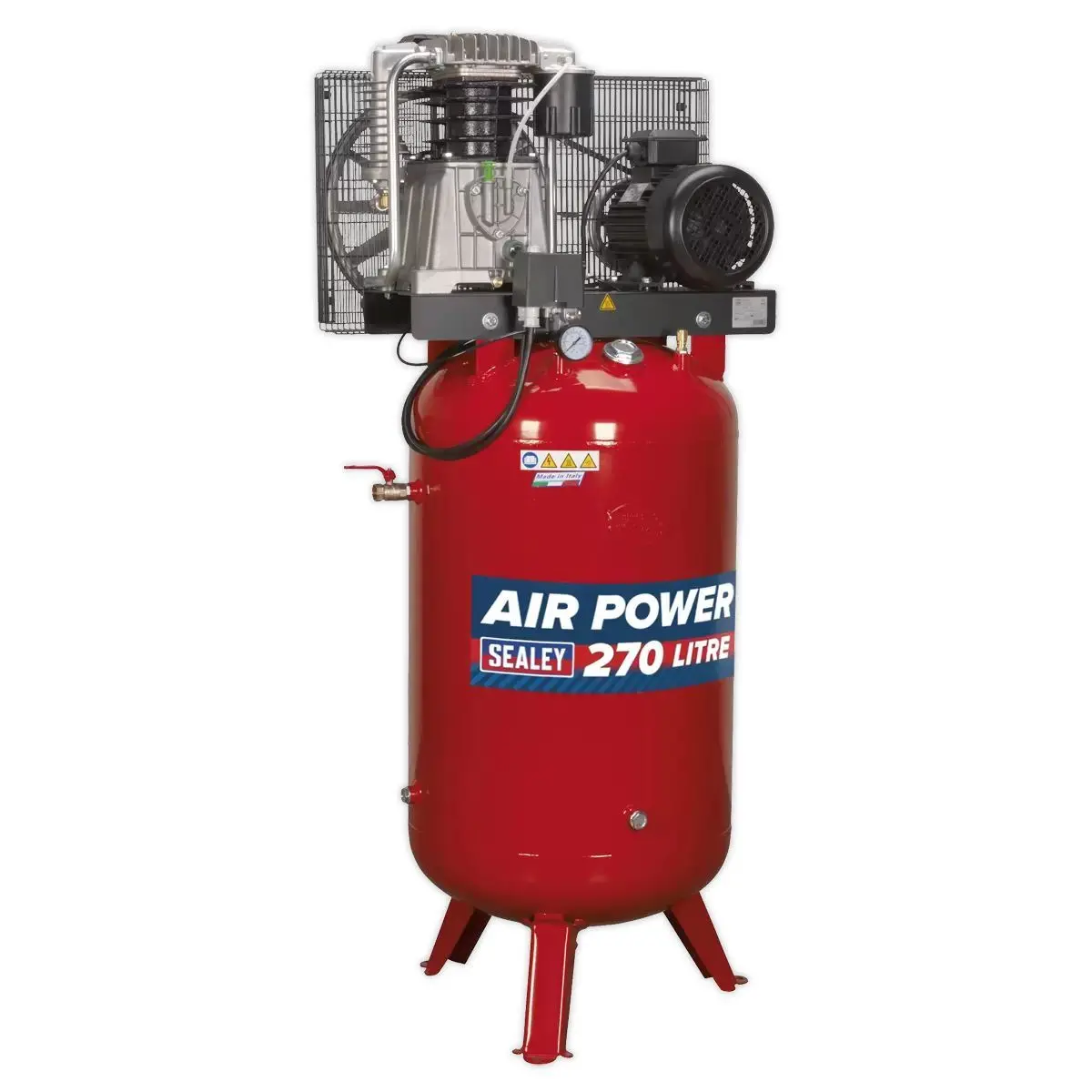 Sealey Sacv52775b 270L Vertical Belt Drive Air Compressor 415V/32A 1