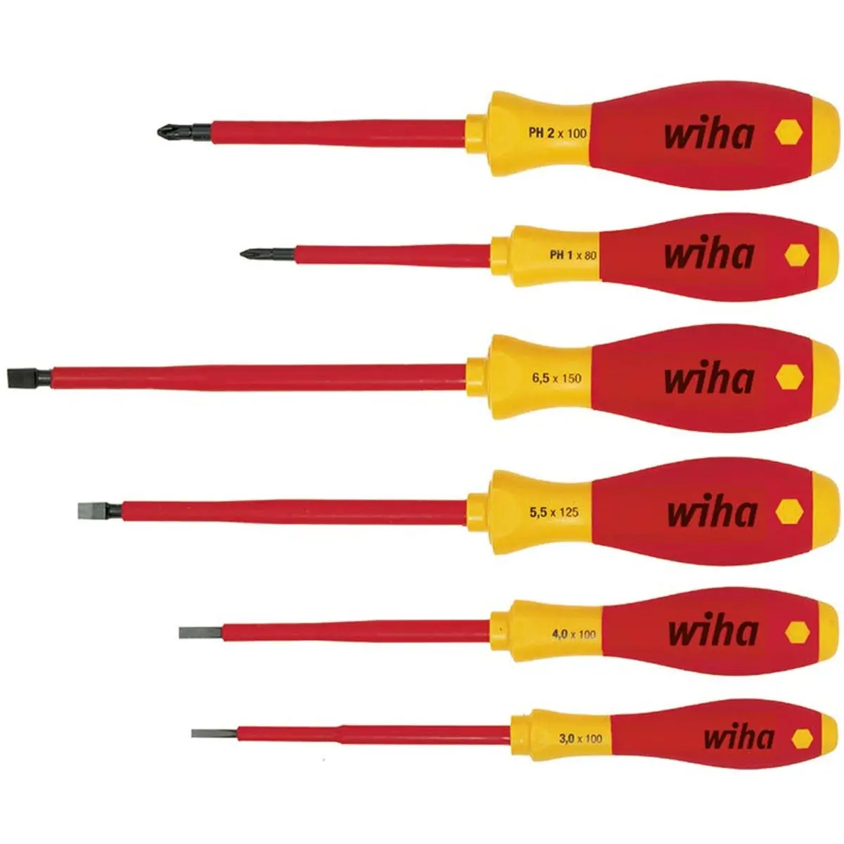 Wiha Slotted Philips Screwdriver Set Of 6 Piece Wha-00833 1