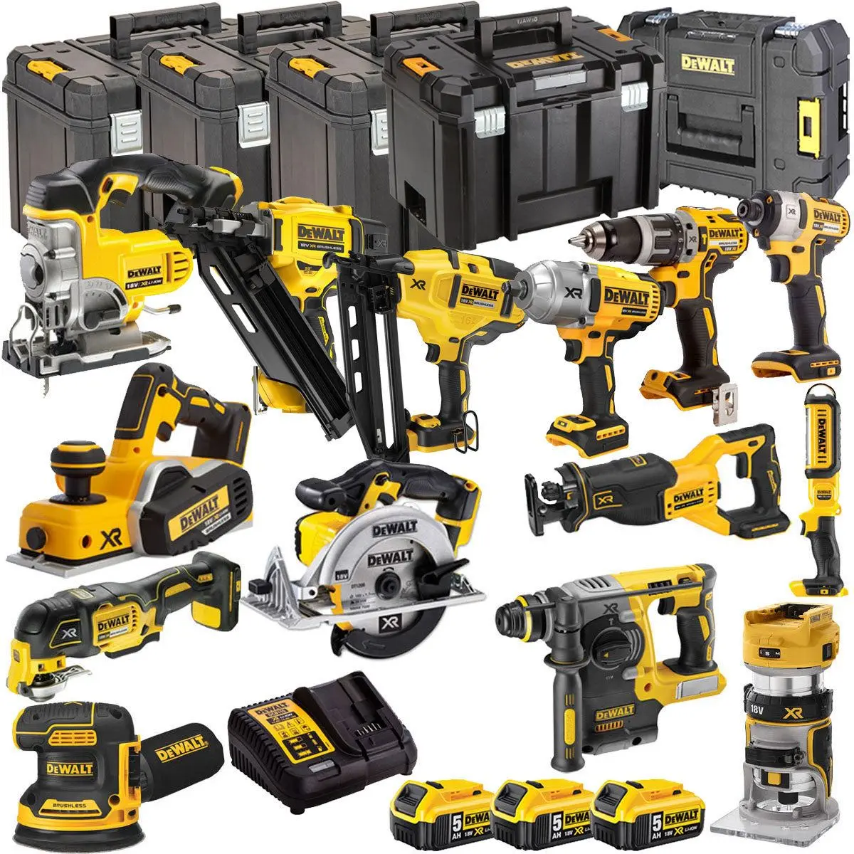 Dewalt 18V 14 Piece Power Tool Kit With 3 X 5.0Ah Batteries Dewkit14 1