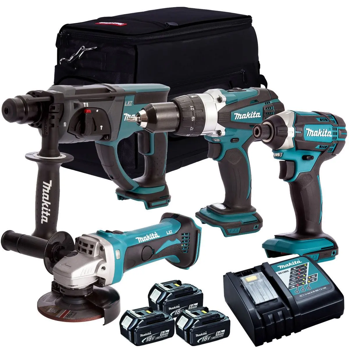 Makita 4 Piece 18V Li-Ion Kit 3 X 5.0Ah Batteries & Charger Makdeal-69M 1