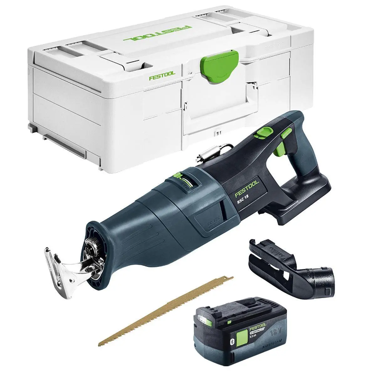 Festool Rsc 18 Eb-Basic 18V Brushless Reciprocating Saw - 576947 With 1 X 5.0Ah Bluetooth Battery 1