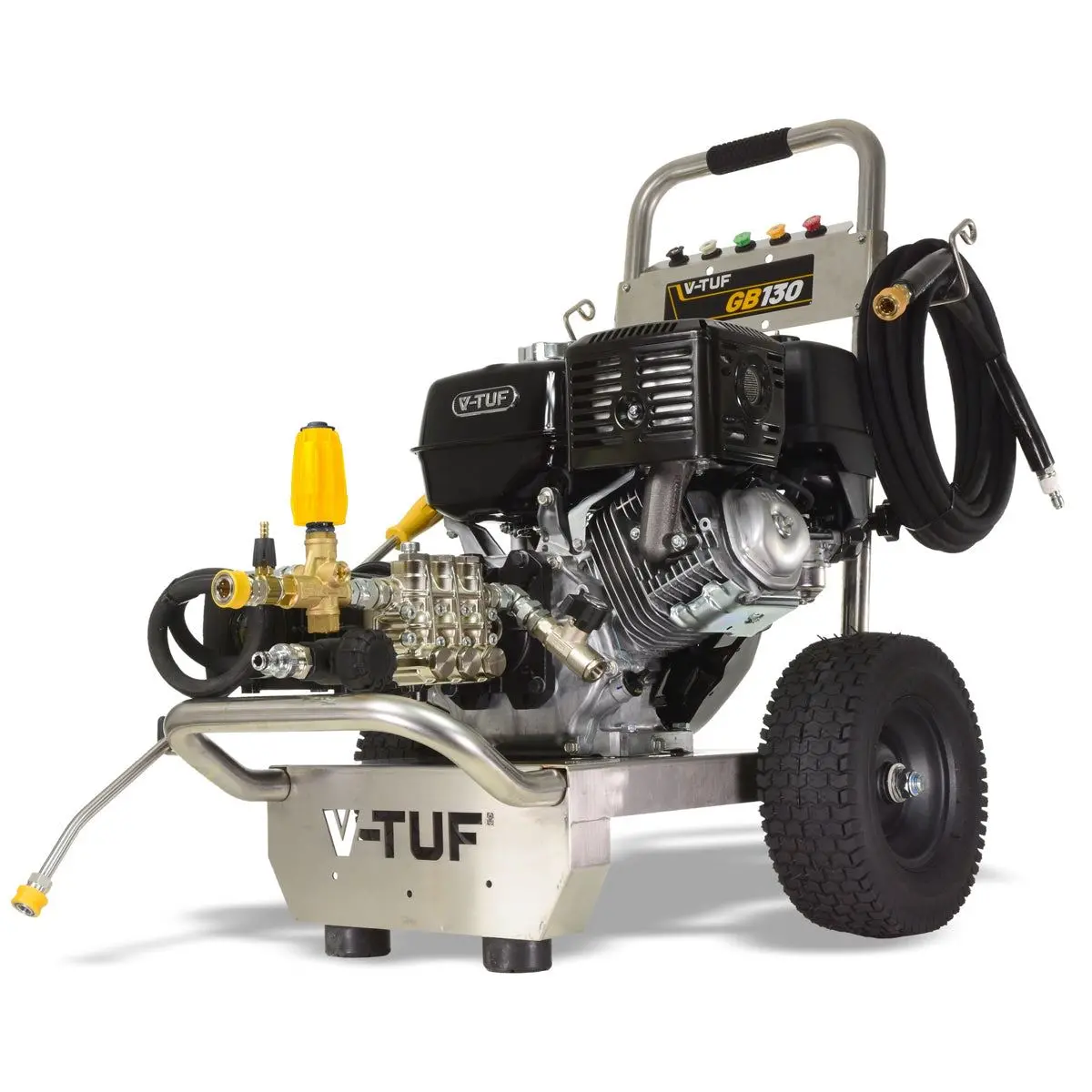 V-Tuf Gb130 15L/Min Industrial 13Hp Gearbox Driven Honda Petrol Pressure Washer 3630Psi & 250Bar 1