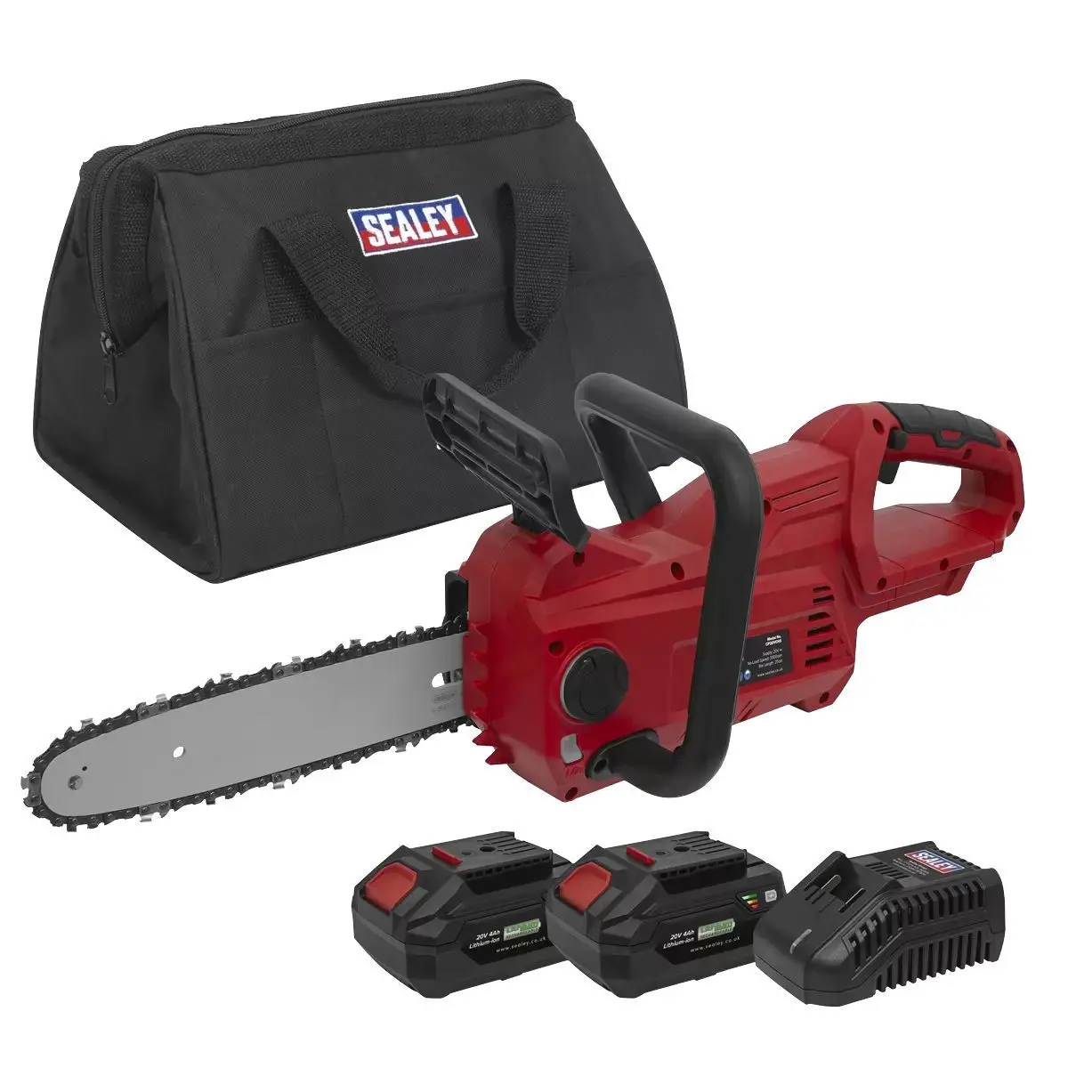 Sealey Cp20vchskit 20V Chainsaw 25Cm Kit With 2 Batteries & Charger 1