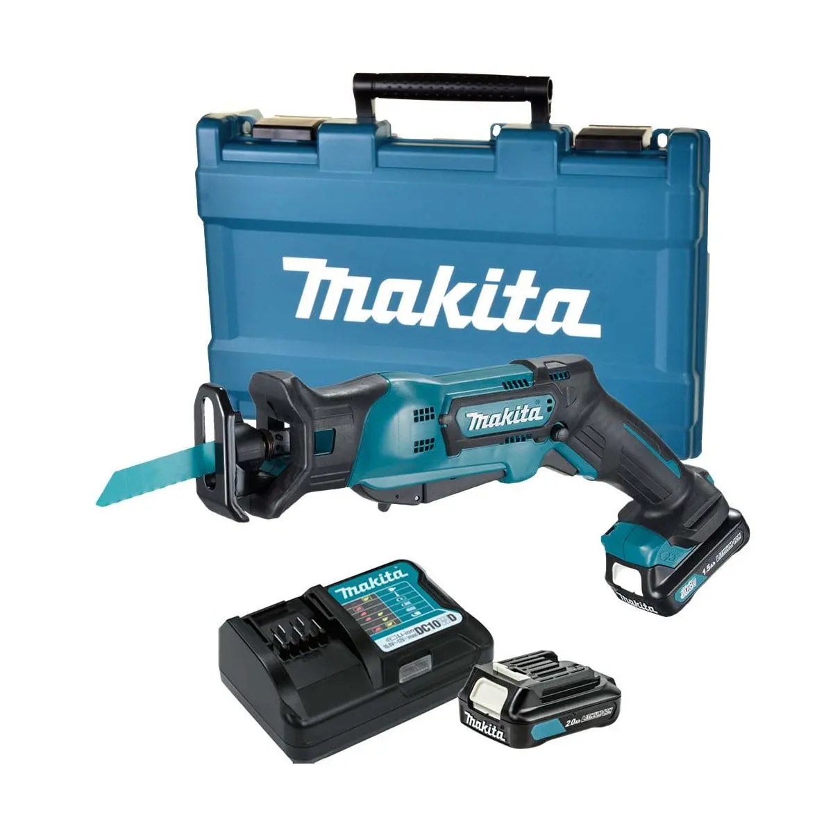 Makita Jr103dwae 12V Max Cxt Reciprocating Saw With 2 X 2.0Ah Batteries, Charger & Carrying Case 1