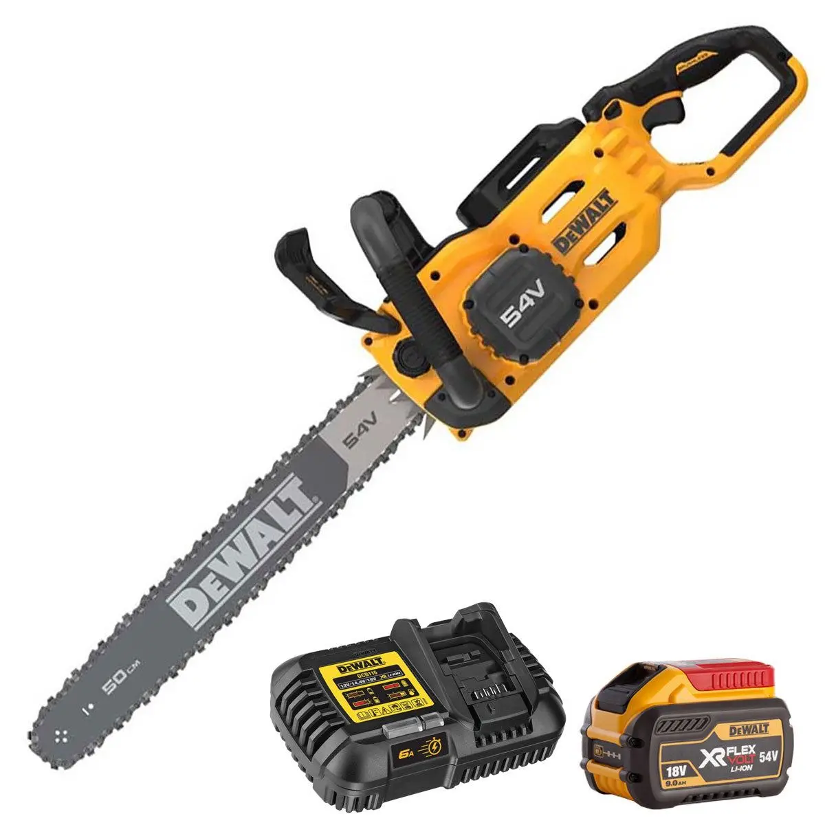 Dewalt Dcmcs575n-Xj 54V Xr Flexvolt Brushless 50Cm Chainsaw With 1 X 9.0Ah Battery & Charger 1