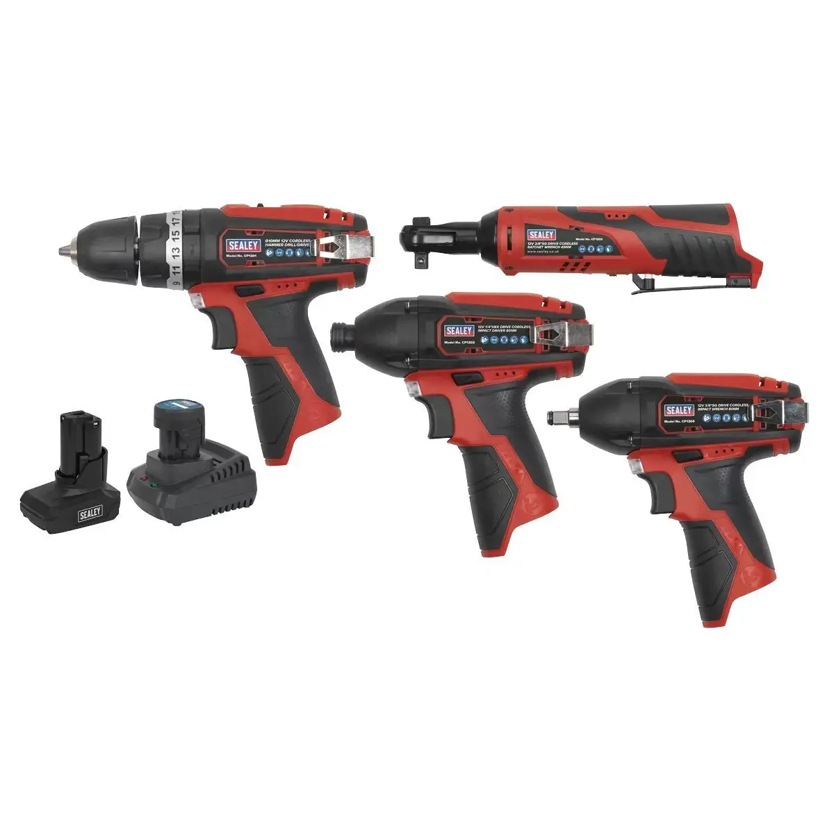 Sealey Cp1200combo 12V Power Tool Combo 4Pc Kit With 2 X 1.5Ah Batteries 2