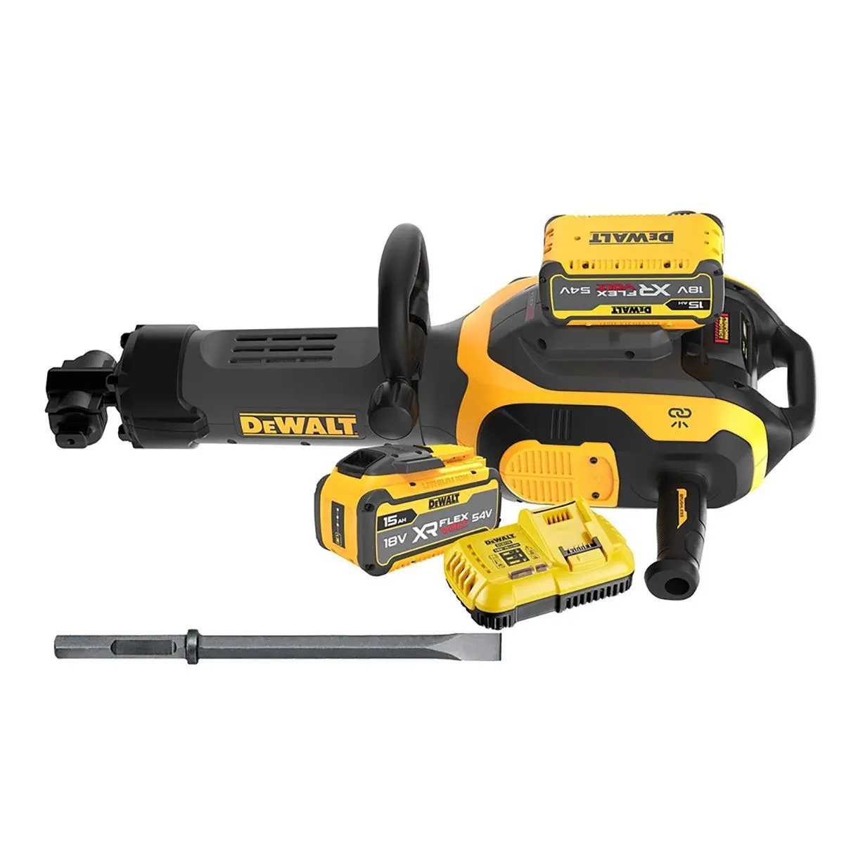 Dewalt Dch966z2-Gb 54V Xr Flexvolt Brushless 28Mm Hex Demolition Hammer With 2 X 5.0Ah Batteries & Charger 1