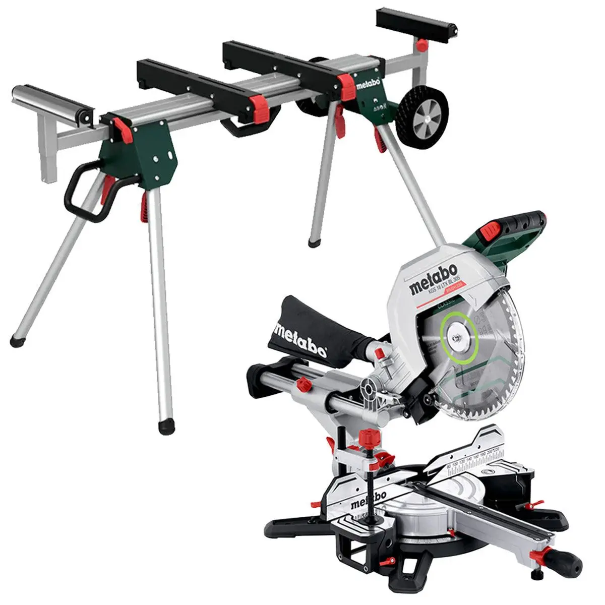 Metabo Kgs 18 Ltx Bl 305 18V 305Mm Brushless Sliding Mitre Saw With Ksu 251 Stand 1