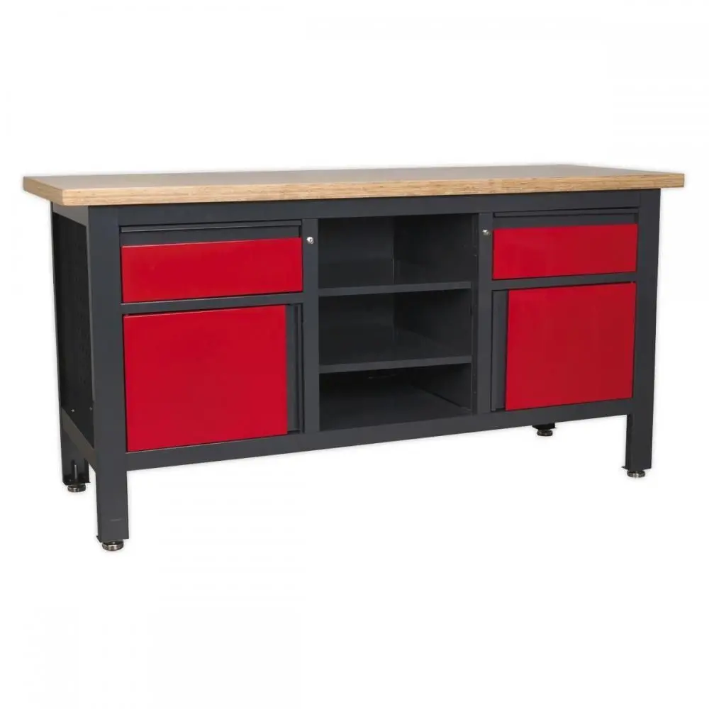Sealey Ap1905a Workstation With 2 Drawers, 2 Cupboards & Open Storage 1