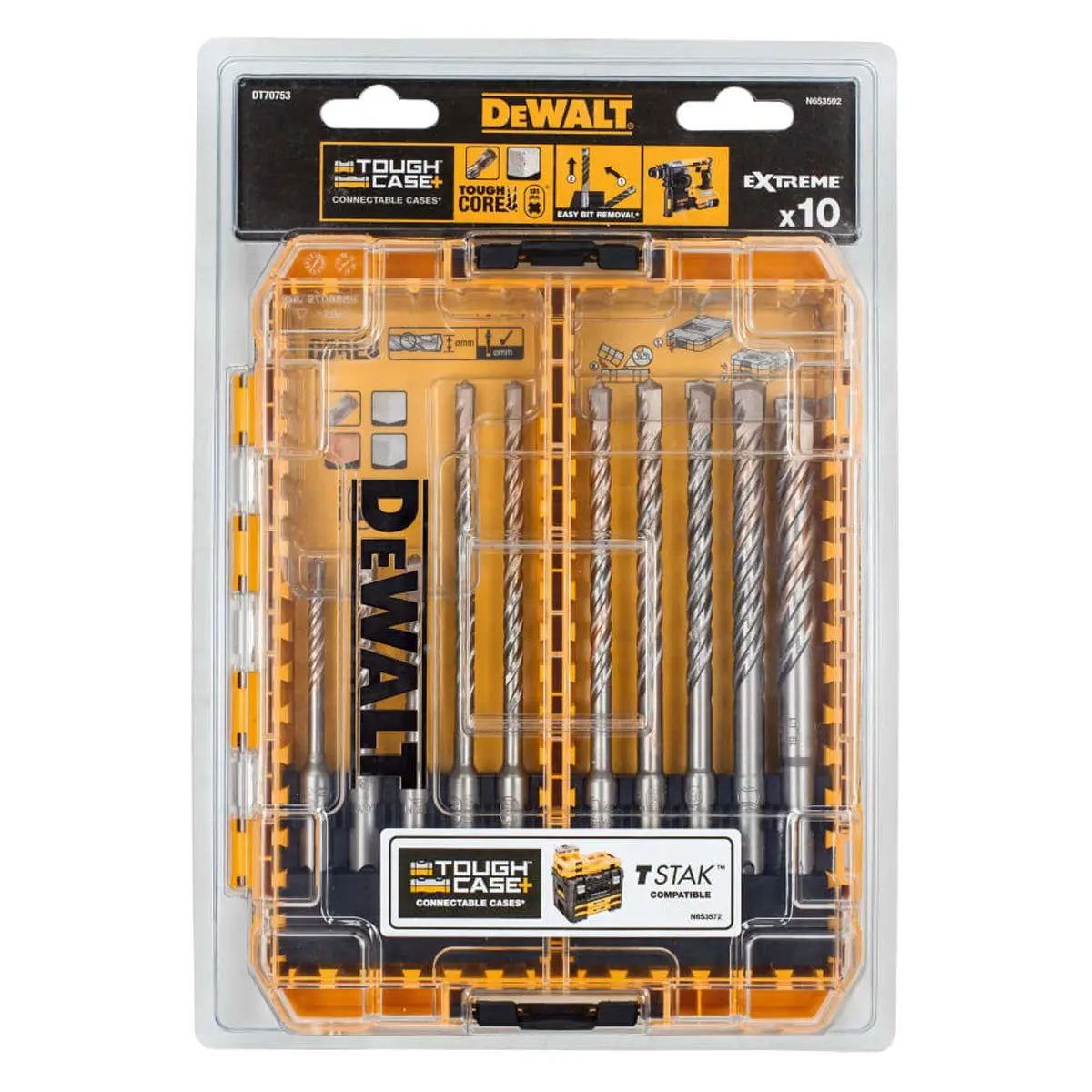 Dewalt Dt70753-Qz Extreme Sds+ Masonry Drill Bit Set 10 Piece - Spl 1
