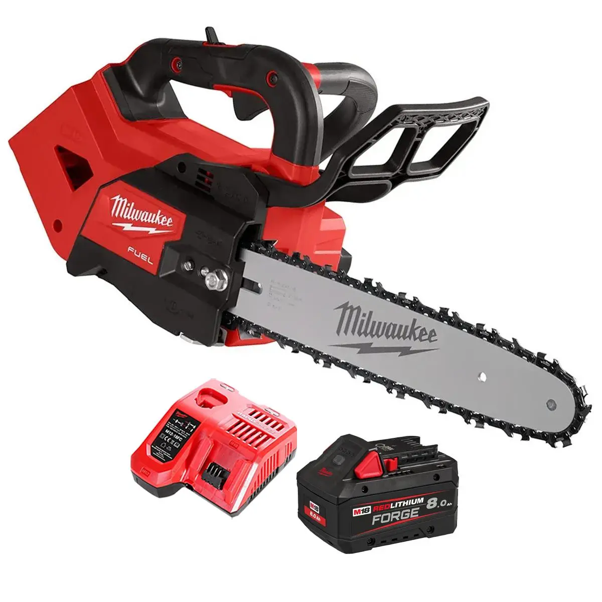 Milwaukee M18fthchs30-0 18V Brushless Top Handle Chainsaw With 1 X 8.0Ah Battery & Charger 1