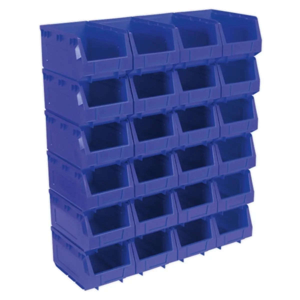 Sealey Tps324b Plastic Storage Bin Blue Pack Of 24 1