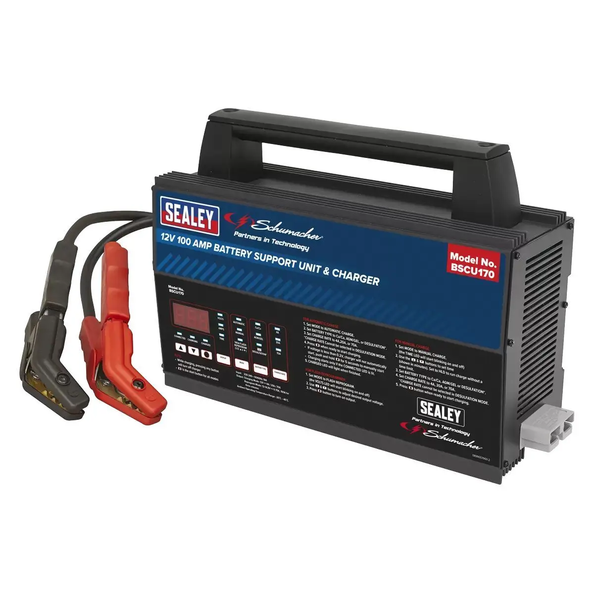 Sealey Bscu170 12V Schumacher Battery Support Unit Charger 2