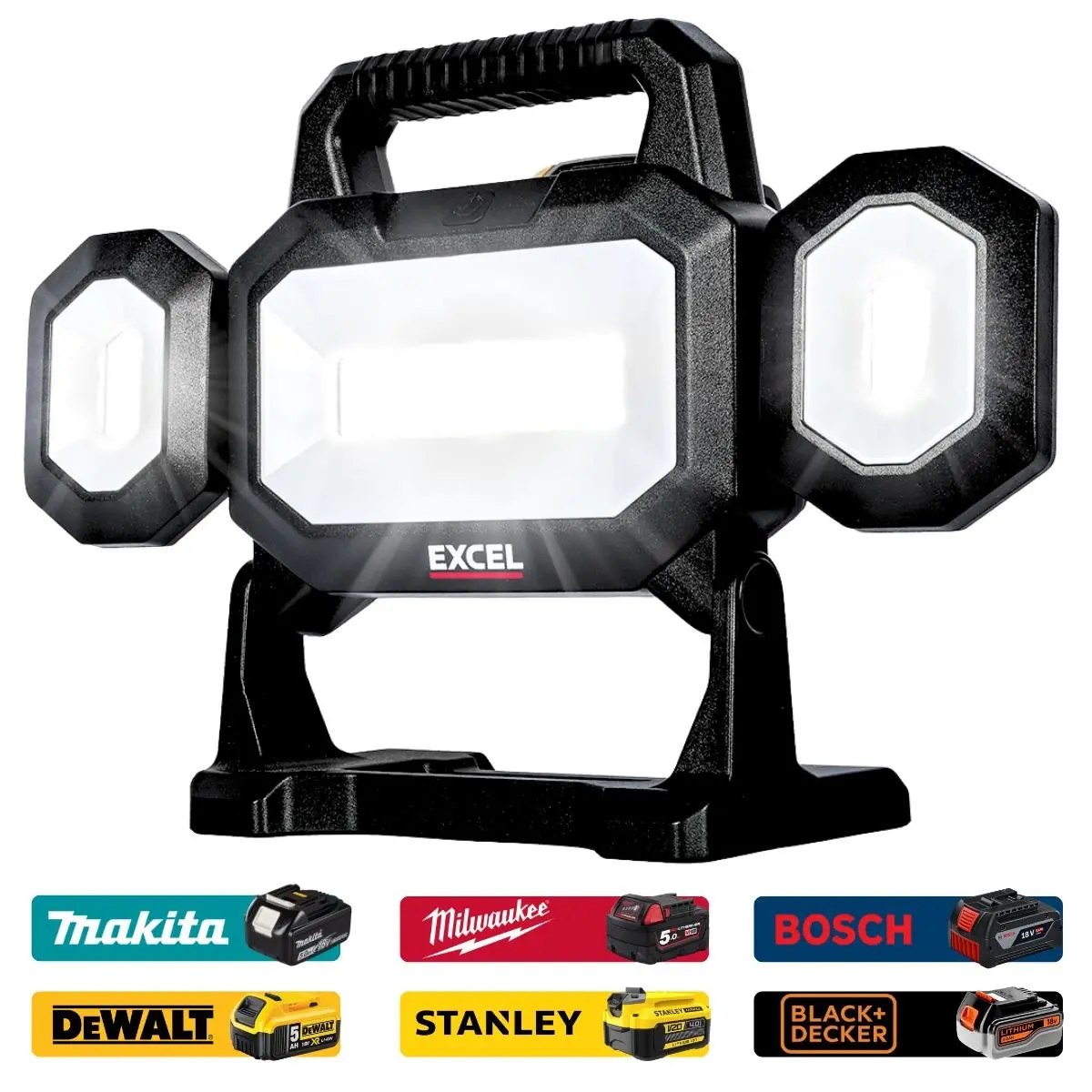 Excel 18V Led Work Light 5000 Lumens With Multi-Brand Battery Compatiblity 1