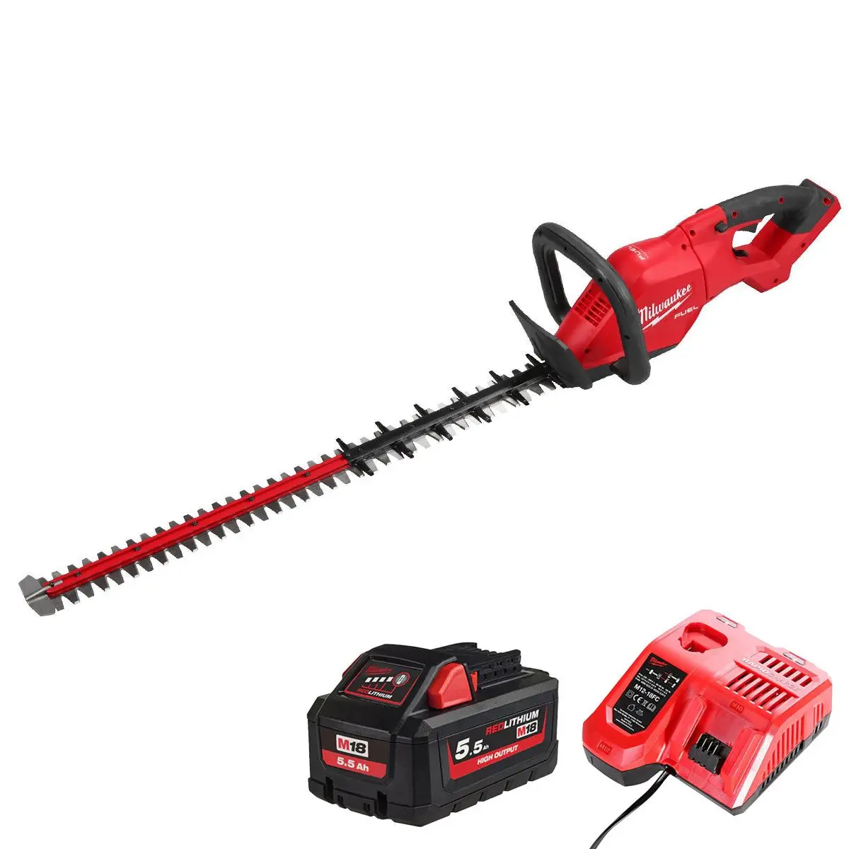 Milwaukee M18fhet75g2-0 18V Fuel Brushless 75Cm Hedge Trimmer With 1 X 5.5Ah Battery & Charger 1