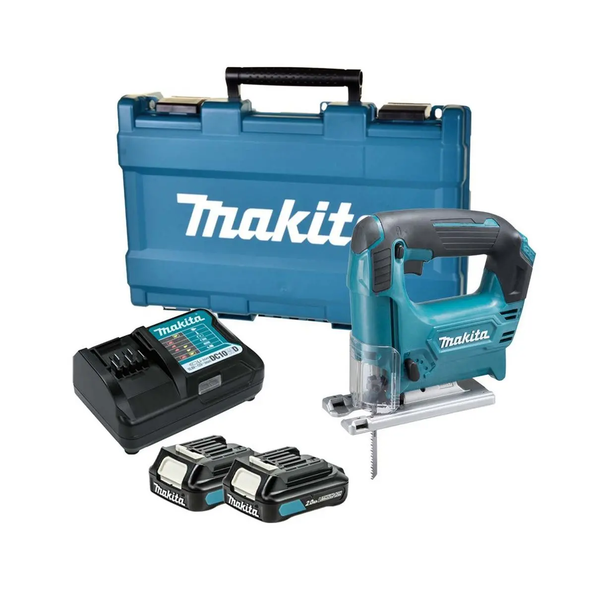 Makita Jv101dwae 12V Max Cxt Jigsaw With 2 X 2.0Ah Batteries, Charger & Carrying Case 1