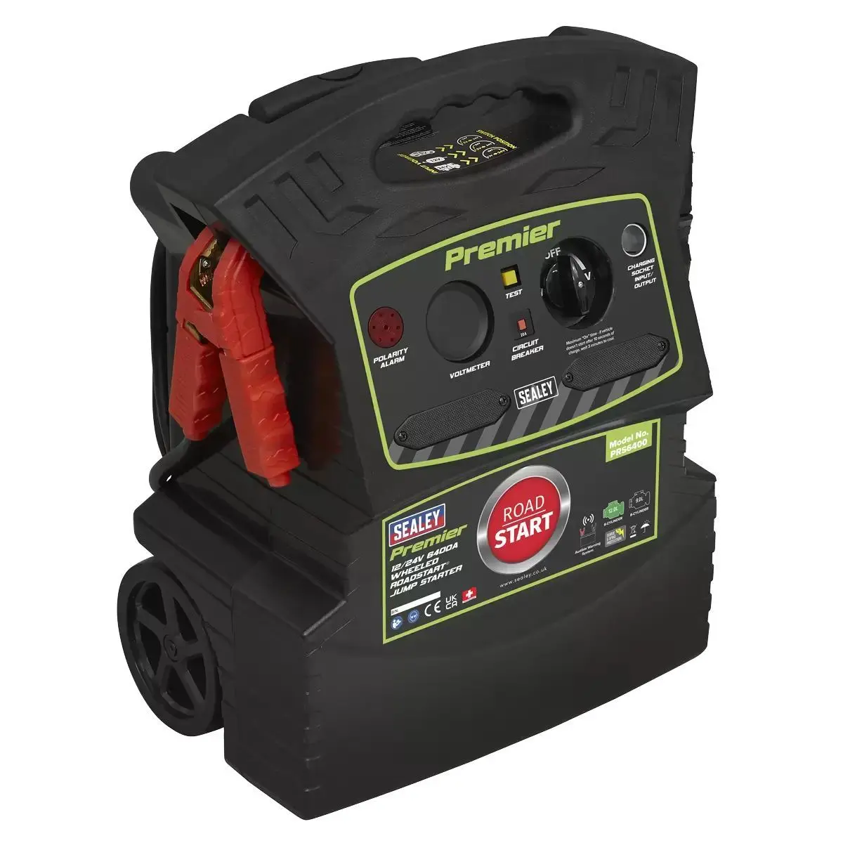Sealey Prs6400 Premier 12/24V Wheeled Road Start Jump Starter 6400A 1